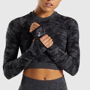Gymshark long sleeve camo crop